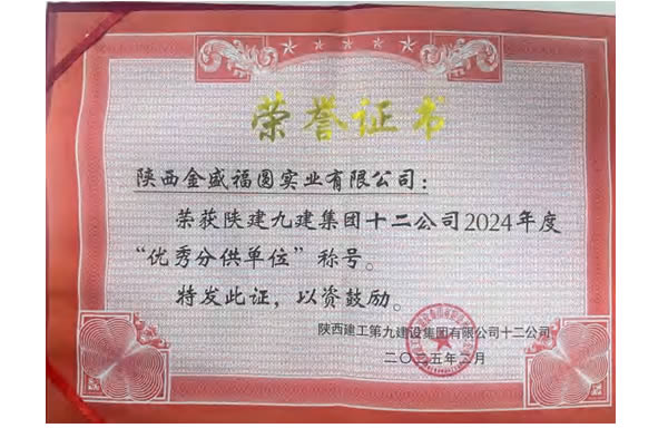 2024年度优秀分供单位